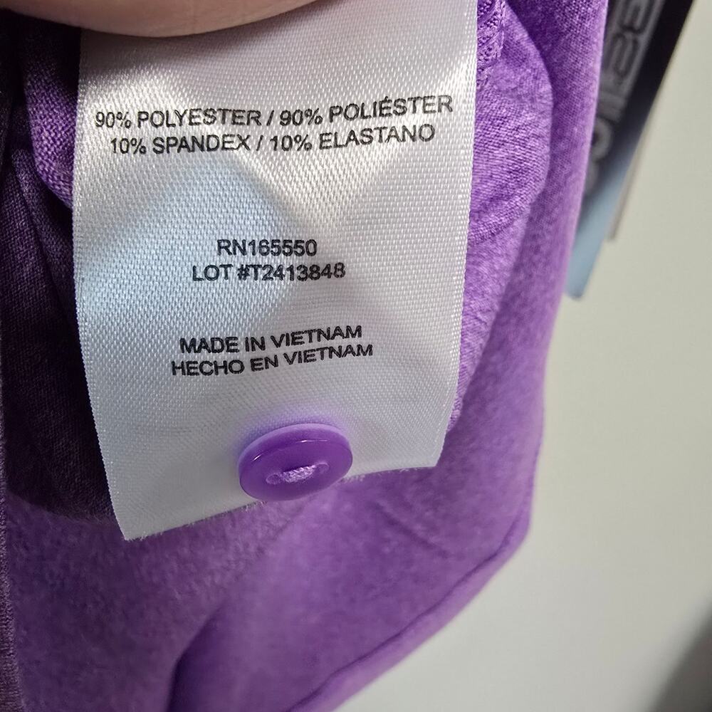 32 Degrees Cool short-sleeve polo shirt in a vibrant purple shade size M NWT - Picture 6 of 7